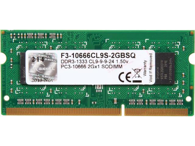 RAM DDR3 G.Skill F3-10666CL9S-2GBSQ 2GB