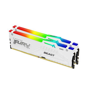 Ram desktop Kingston Fury Beast White RGB 32GB DDR5 5600MHz Kit of 2 – KF556C40BWAK2-32
