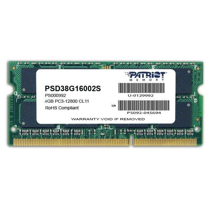 RAM Laptop Patriot 4Gb DDR3 1600