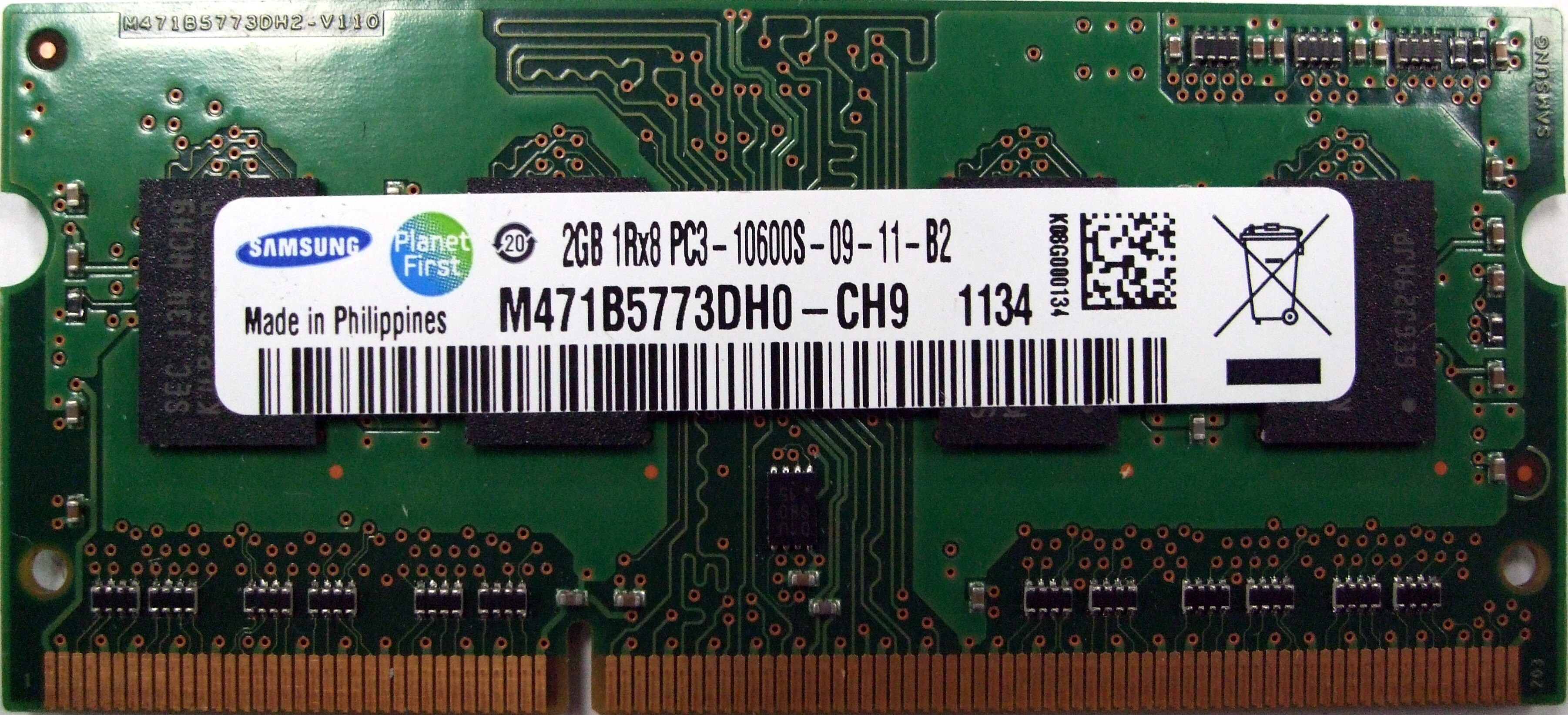 RAM Laptop Samsung 2GB DDR3 Bus 1600 PC3-12800 1.5V