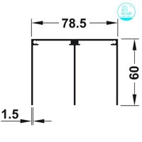 Ray đôi dẫn hướng trên 6050mm Hafele 403.36.916