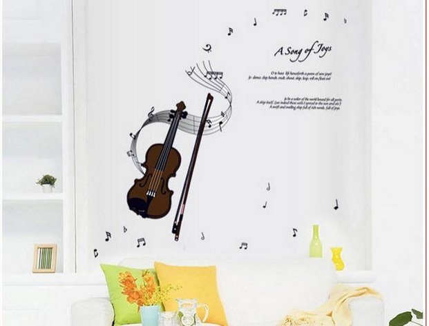 Decal dán tường đàn violon 1 PK170 