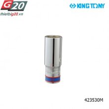 Đầu tuýp trắng Kingtony 423525M - dài 1/2 inch, 6 cạnh 25mm