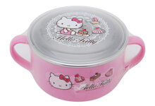 Bát ăn cho bé hai tay cầm Sanrio Hello Kitty LKT481 13,5 x 9,8 x 5,8 cm