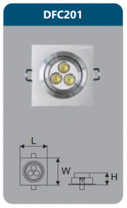 Đèn âm trần led chiếu điểm Duhal DFC201 