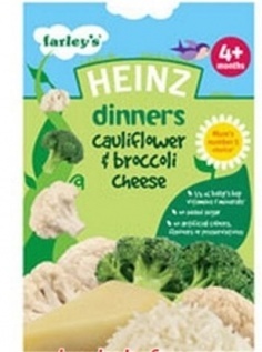 Bột ăn dặm Heinz vị bông cải phô mai - 4 tháng (125g) 