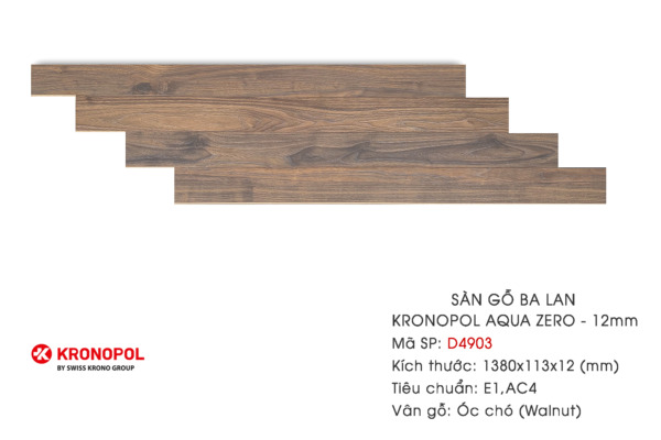 Sàn gỗ Kronopol Aqua Zero D4903 - 12mm