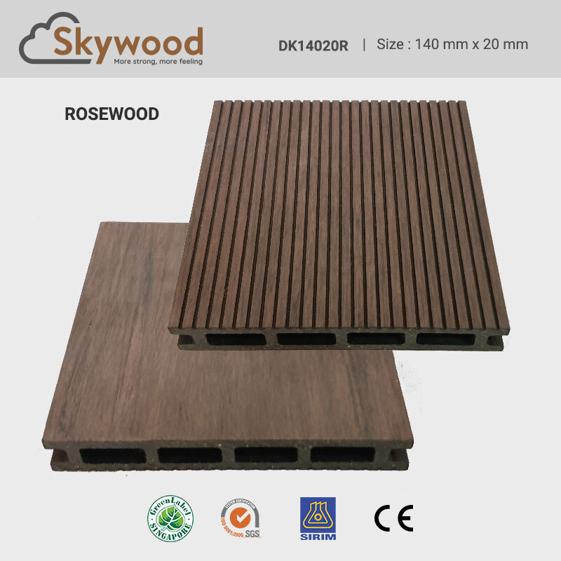 Sàn gỗ ngoài trời WPC Skywood Rosewood DK14020R
