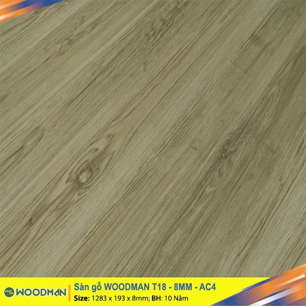 Sàn gỗ Woodman T18 - 12mm bản nhỏ