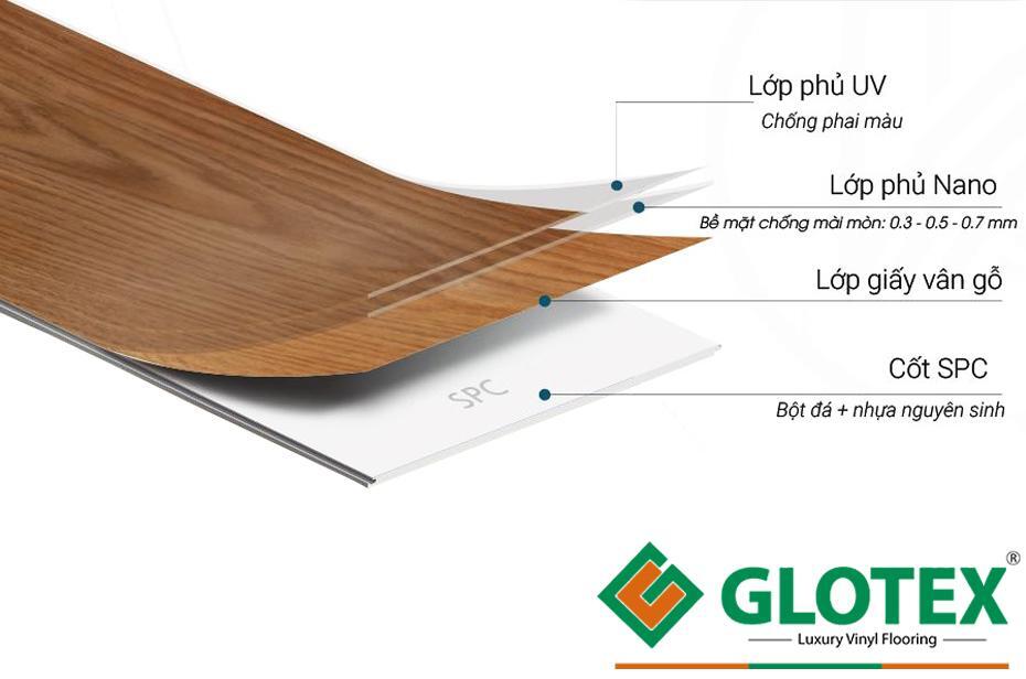 Sàn nhựa hèm khóa Glotex C605