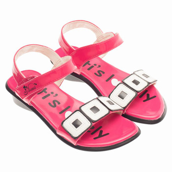 Sandal si PU bé gái màu hồng-DPB049300HOG