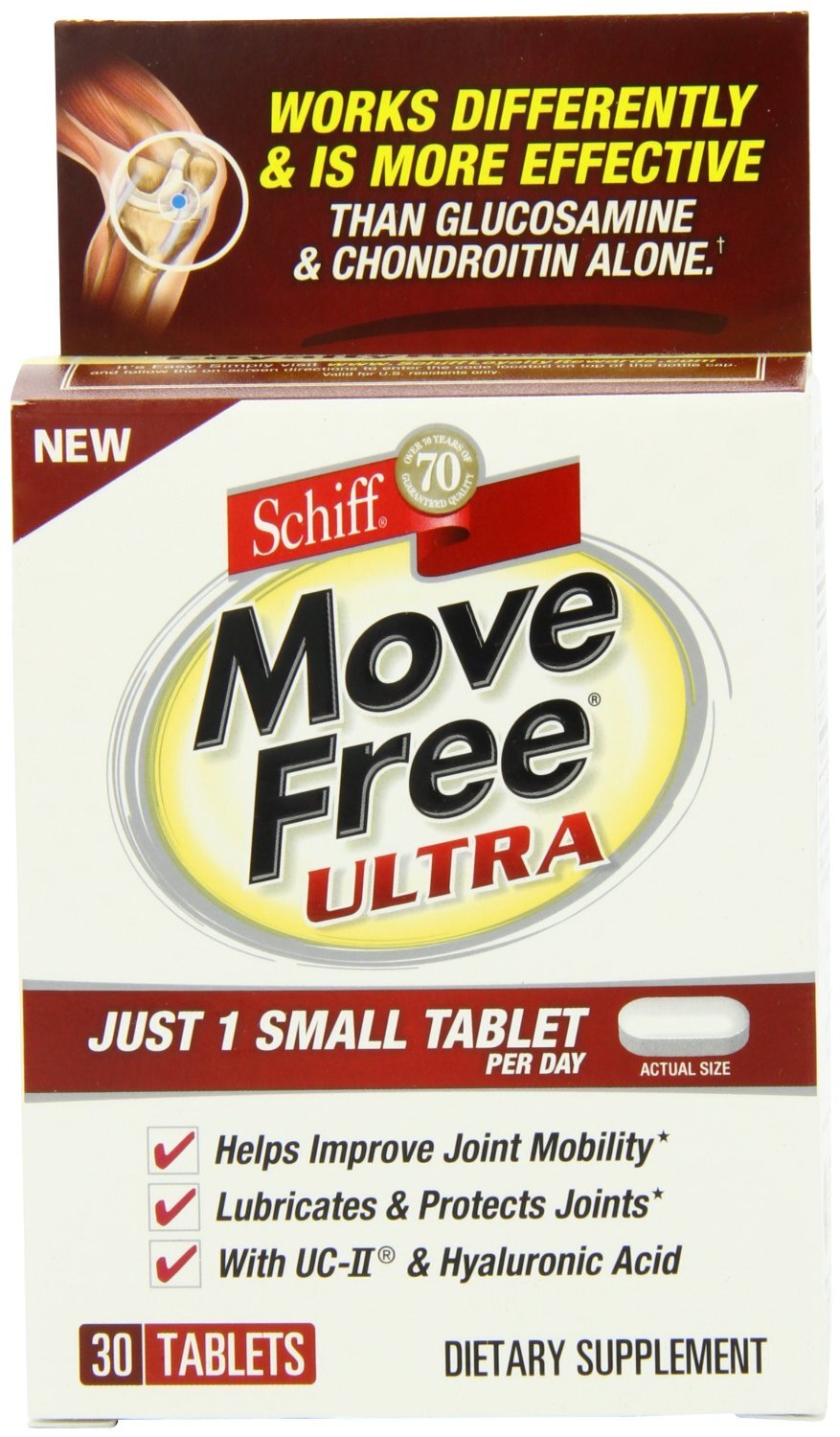 Schiff Move Free Ultra - Viên uống hỗ trợ điều trị bệnh xương khớp, chống loãng xương, 30 viên