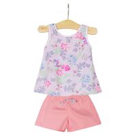 Set đồ bộ hoa kem quần cam Cuckeo HC 719 (8-25kg)