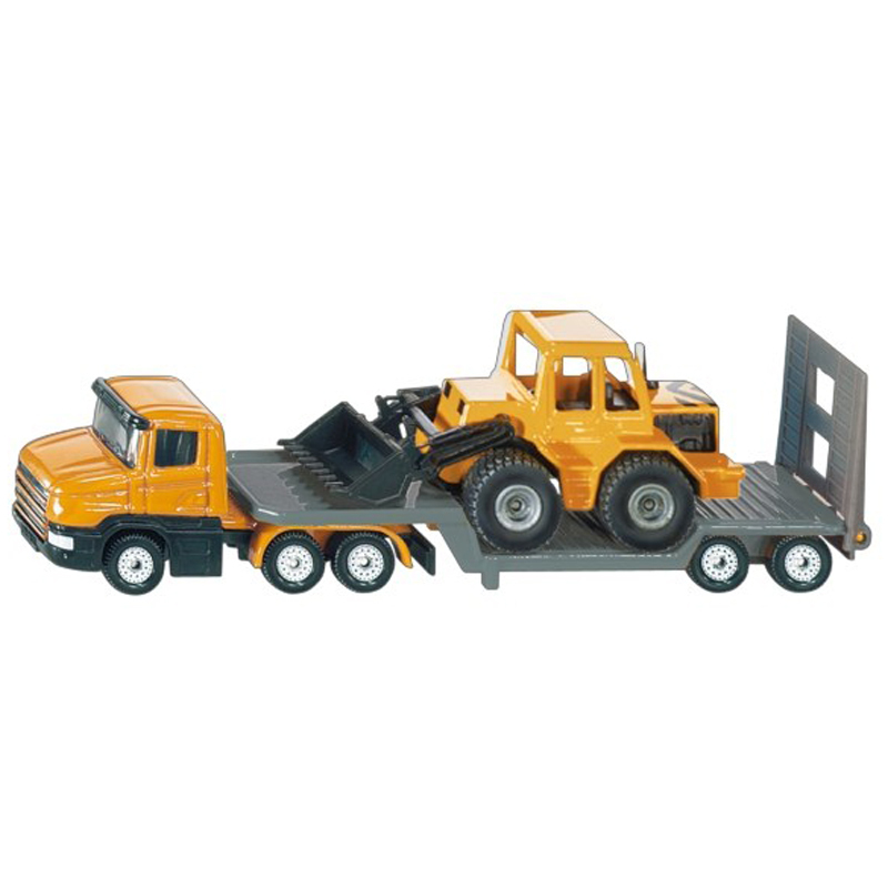 Mô hình xe tải sản thấp và xe ủi Siku 1616