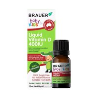 Siro bổ sung Vitamin D Brauer Baby and Kids Liquid Vitamin D 400IU 10ml