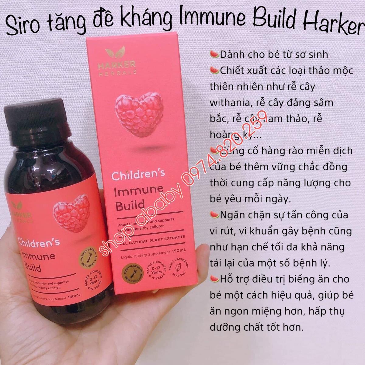 Siro tăng đề kháng Children's Immune Build Harker - 150ml