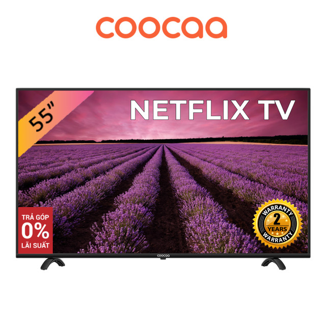 Smart Tivi Netflix Coocaa 4K 55 inch 55S3N Wifi
