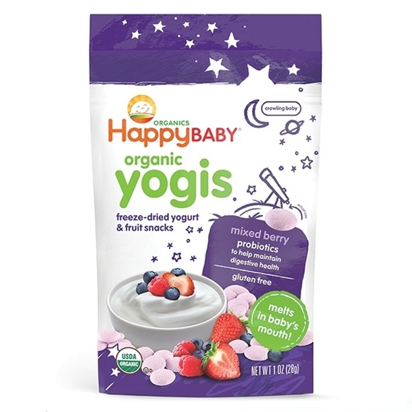 Snack sữa chua sấy khô vị hỗn hợp quả chua Happy Baby Organic Yogis