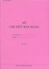 Sổ chi tiết bán hàng