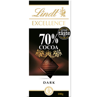 Socola Lindt Excellence 70% cacao thanh 100g