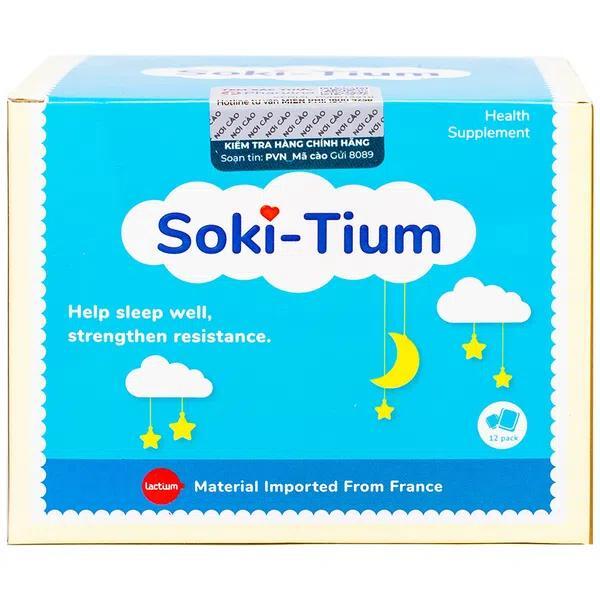 Soki-Tium 12 Gói - Bột Hòa Tan Giúp Trẻ Ngủ Ngon