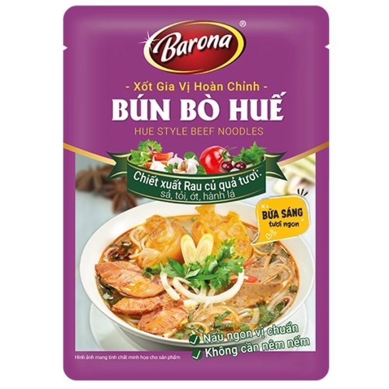 Sốt gia vị hoàn chỉnh Barona Bún Bò Huế 80g