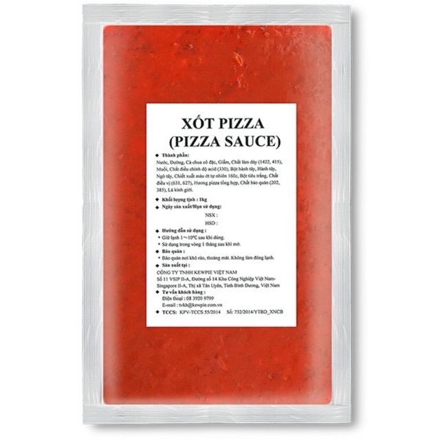 Sốt pizza Kewpie túi 1kg