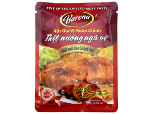 Sốt ướp thịt nướng ngũ vị Barona gói 80g