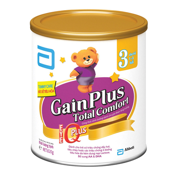 Sữa bột Abbott Similac Gain Plus Total Comfort 3 - hộp 820g (dành cho trẻ từ 1 - 3 tuổi)