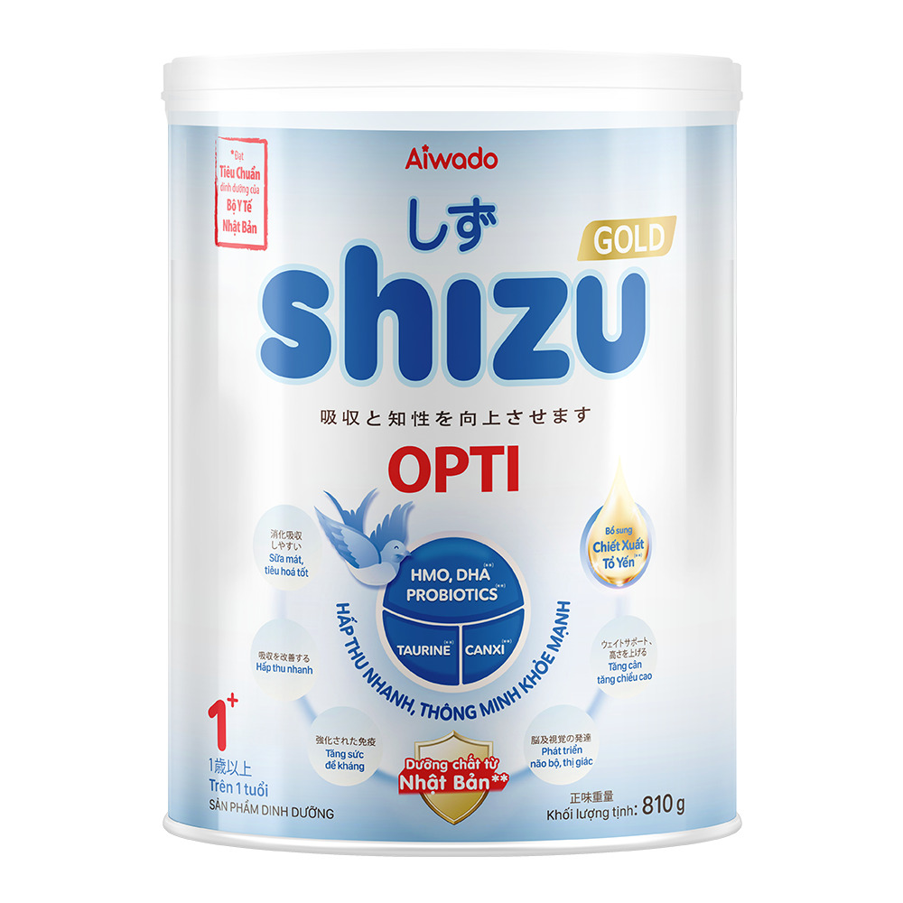Sữa bột Aiwado Shizu Opti Gold 1+ 810g (trên 12 tháng)