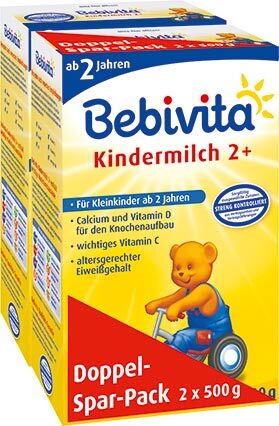 Sữa bột Bebivita Kindermilch 2+ - hộp 500g (dành cho trẻ từ 2 tuổi trở lên)