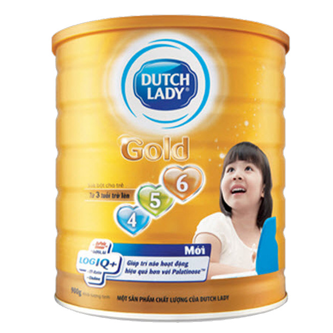 Sữa bột Dutch Lady Cô gái Hà Lan Gold 456 - hộp 900g (dành cho trẻ trên 3 tuổi)