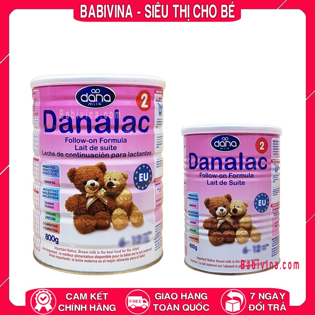Sữa bột Danalac số 2 400G cho trẻ từ 6-12 tháng tuổi