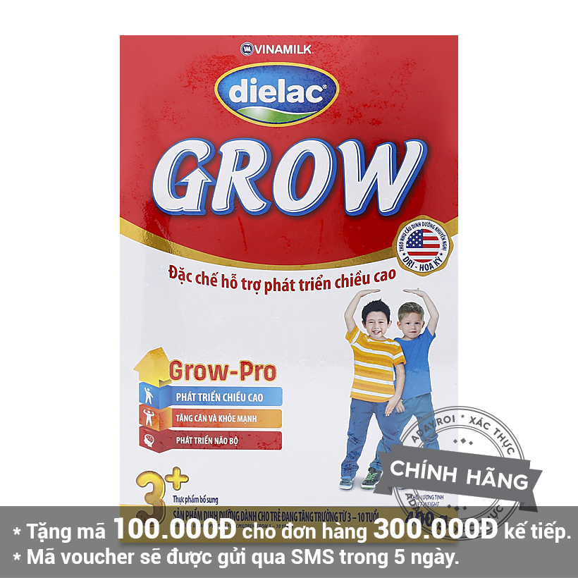 Sữa bột Dielac Grow 3+ - hộp 400g (dành cho trẻ từ 3-10 tuổi)