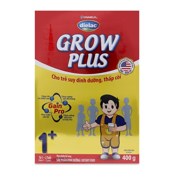 Sữa bột Dielac Grow Plus 1+ - hộp giấy 400g (1 - 2 tuổi)