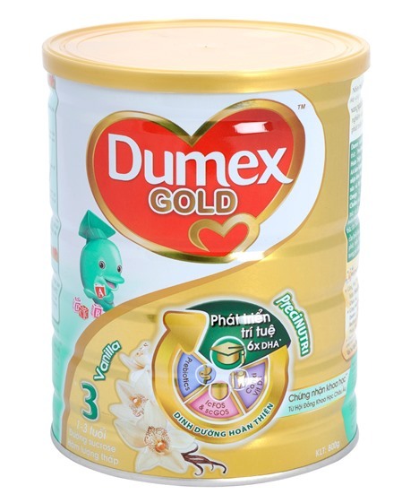 Sữa bột Dumex Gold 3 - hộp 400g (dành cho trẻ từ 1 - 3 tuổi)