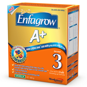 Sữa bột Enfagrow A+ 3 - hộp 650g (dành cho trẻ từ 1 - 3 tuổi)