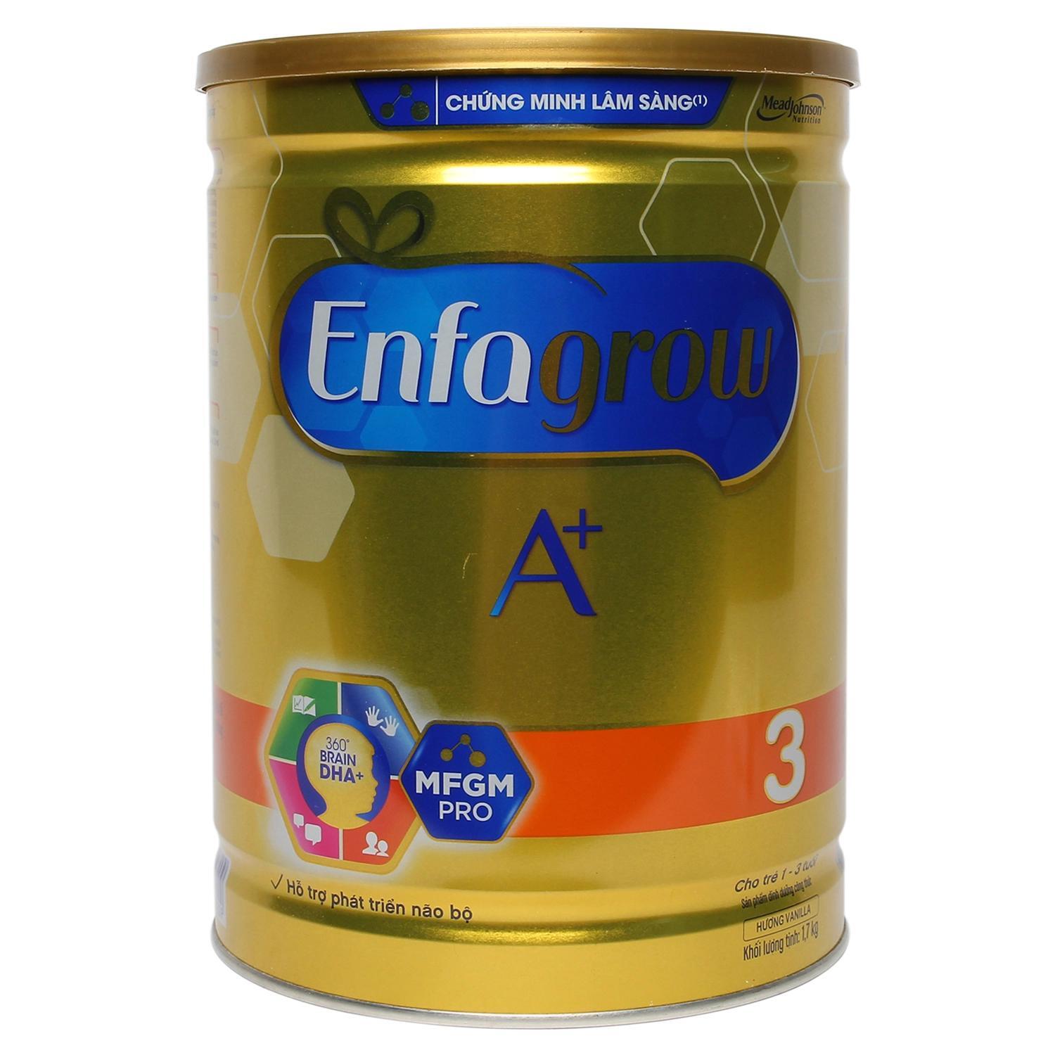 Sữa bột Enfagrow A+ 3 - hộp 1,7kg (dành cho trẻ từ 1 - 3 tuổi)