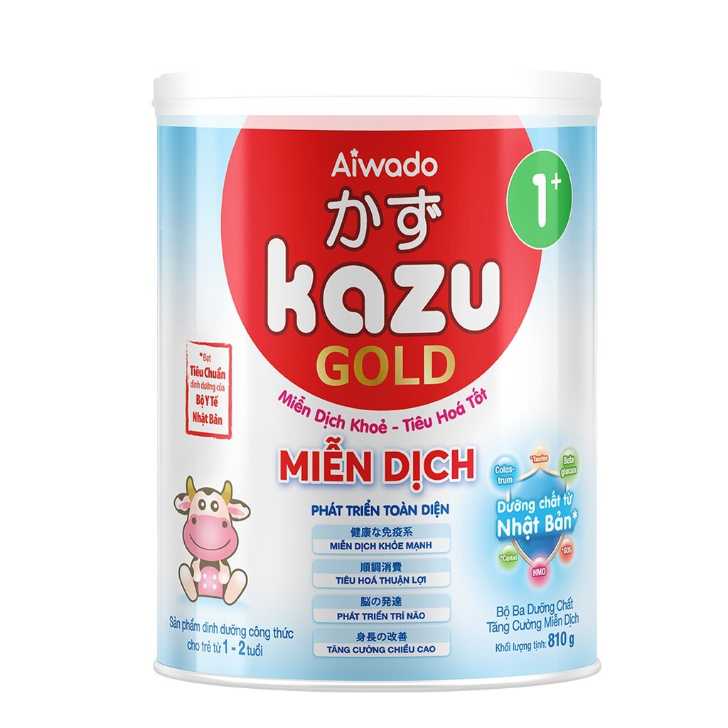 Sữa bột Kazu Miễn Dịch Gold 0+ 810g (0 - 12 tháng)