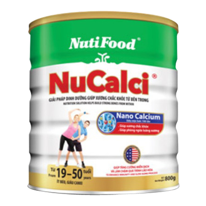 Sữa bột Nutifood Nuti NuCalci Gold - hộp 800g (dành cho người trên 51 tuổi)