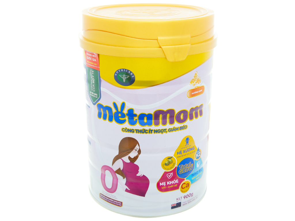 Sữa bột Nutricare MetaMom hương cam lon 900g