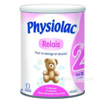 Sữa bột Physiolac số 2 - hộp 400g (dành cho trẻ từ 6 - 12 tháng)