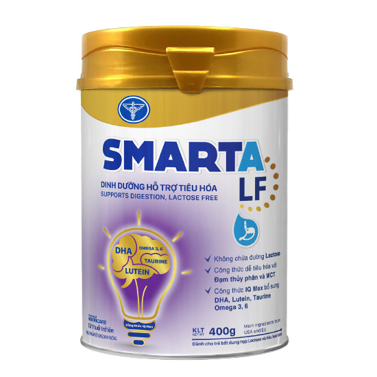 Sữa bột Smarta LF - 400g, hỗ trợ hệ tiêu hóa cho trẻ từ 1 tuổi trở lên