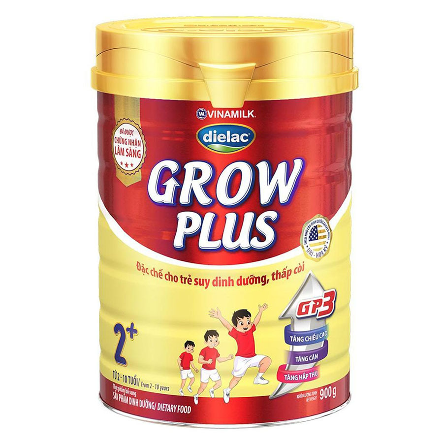 Sữa bột Vinamilk Dielac Grow Plus 2+ - hộp 900g (dành cho trẻ 1-2 tuổi)
