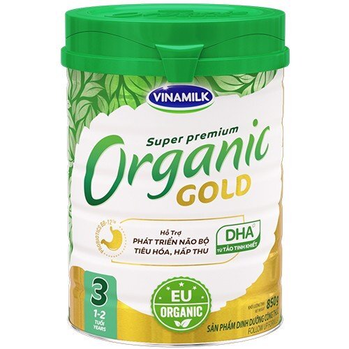 Sữa bột Vinamilk Organic Gold số 3 - 850g, dành cho trẻ từ 1-2 tuổi