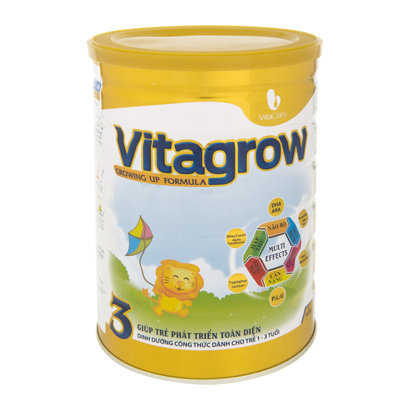 Sữa bột VitaDairy Vitagrow 3 - hộp 900g (dành cho trẻ từ 1-3 tuổi)