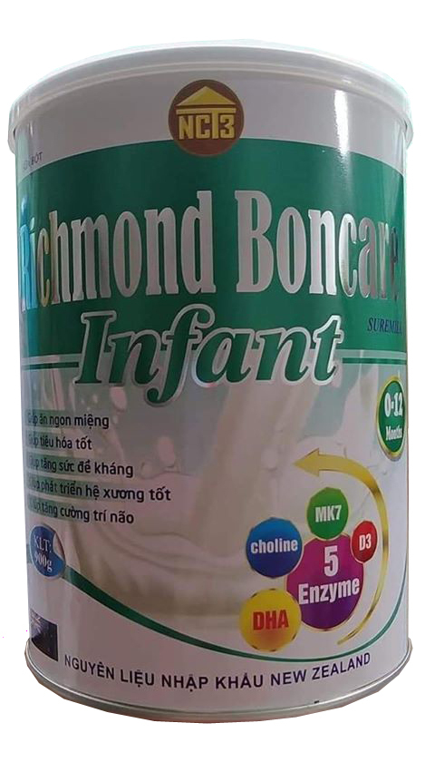 Sữa cho trẻ sơ sinh Richmond boncare infant 400g