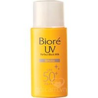 Sữa chống nắng bảo vệ da trắng mịn ngọc trai Biore UV Perfect Block Milk SPF 50+ PA+++ - White 25ml