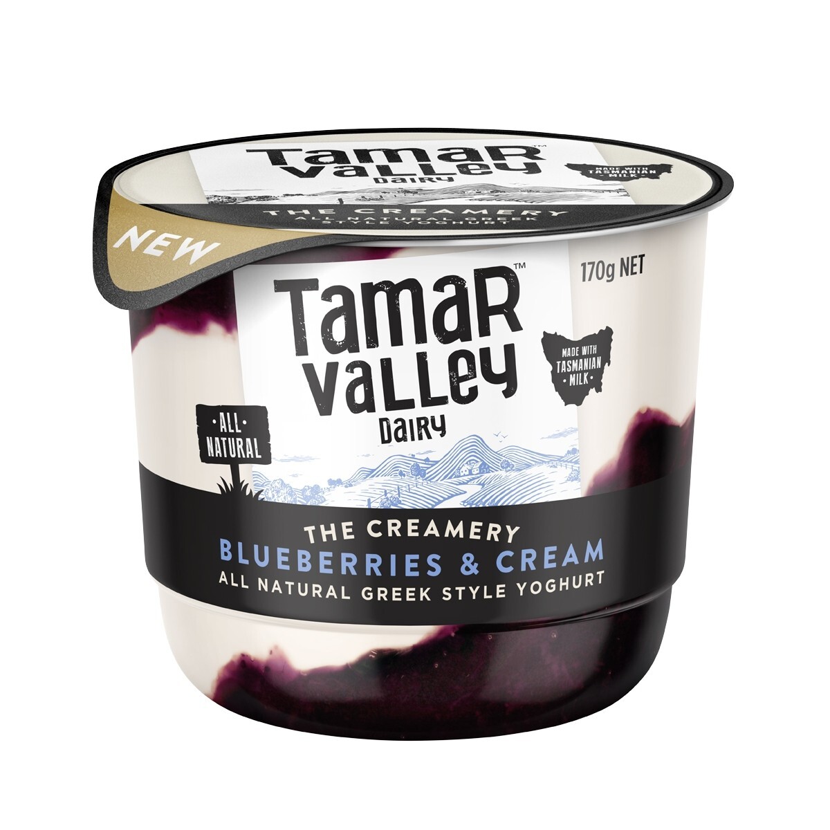 Sữa chua kiểu Hy Lạp Tamar Valley vị kem việt quất 700g