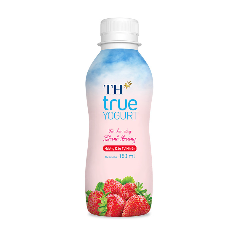 Sữa chua uống vị dâu TH True Yogurt 180ml